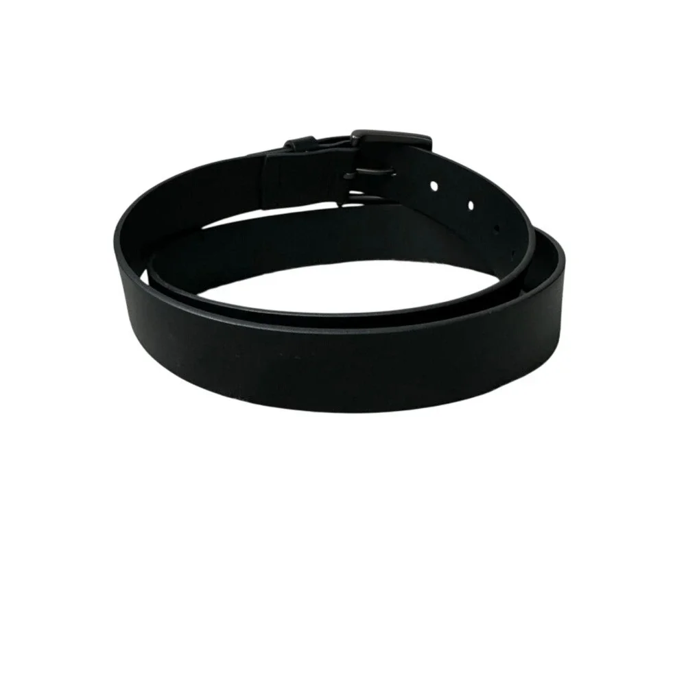 GAP Mens Black Bonded Leather Belt Gunmetal Buckle Size 38 Classic Casual